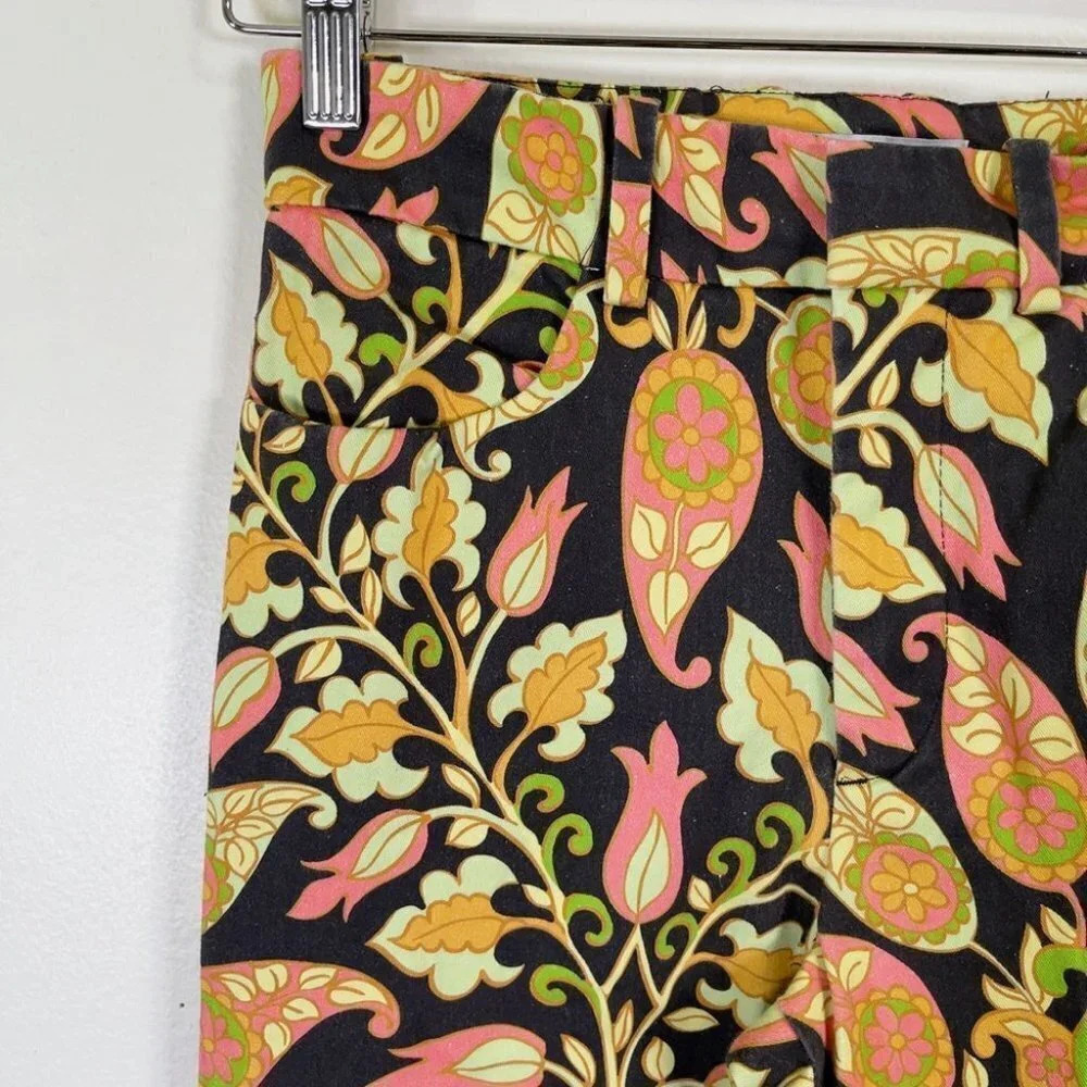 Zara 70s Multicolored Groove Flare Paisley Printed Pant - Picture 6 of 15